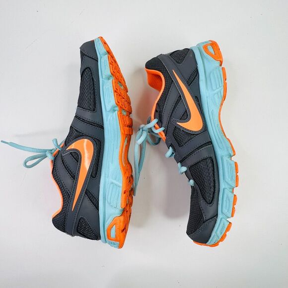 Nike Downshifter 5 Women's Size 8.5 Running Shoes 537571-022 Gray Orange Blue - Picture 8 of 10